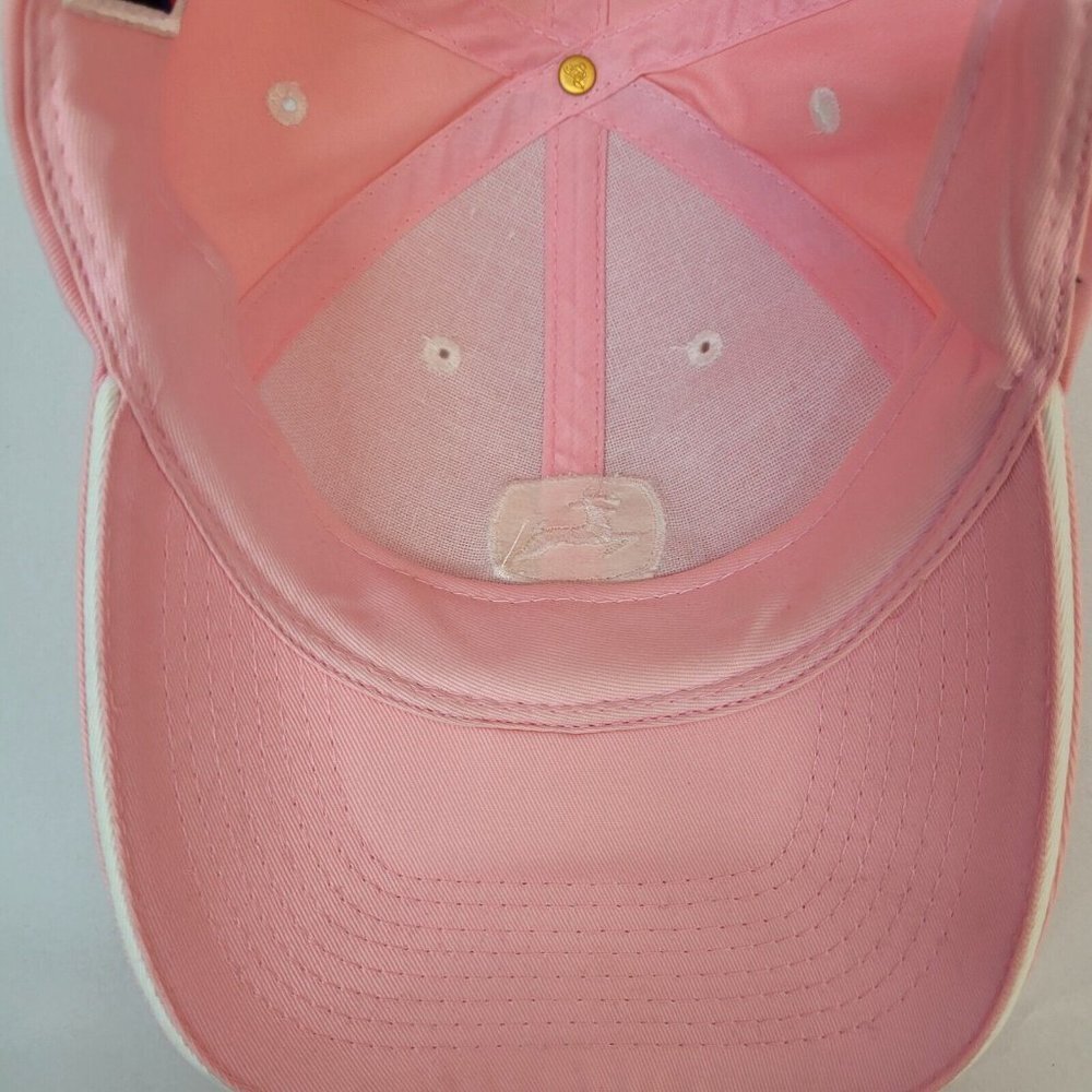 John Deere Womens Pink Baseball Cap Hat Adjustable Stag Logo - Picture 7 of 8